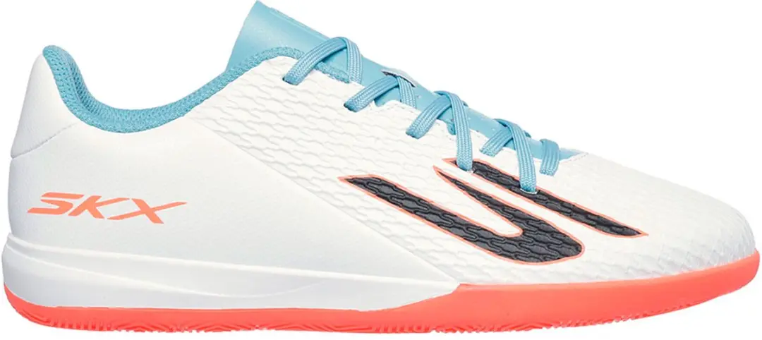 Skechers 252168L Zaalschoenen - EU 34 - Wit/Turquoise/Rosa