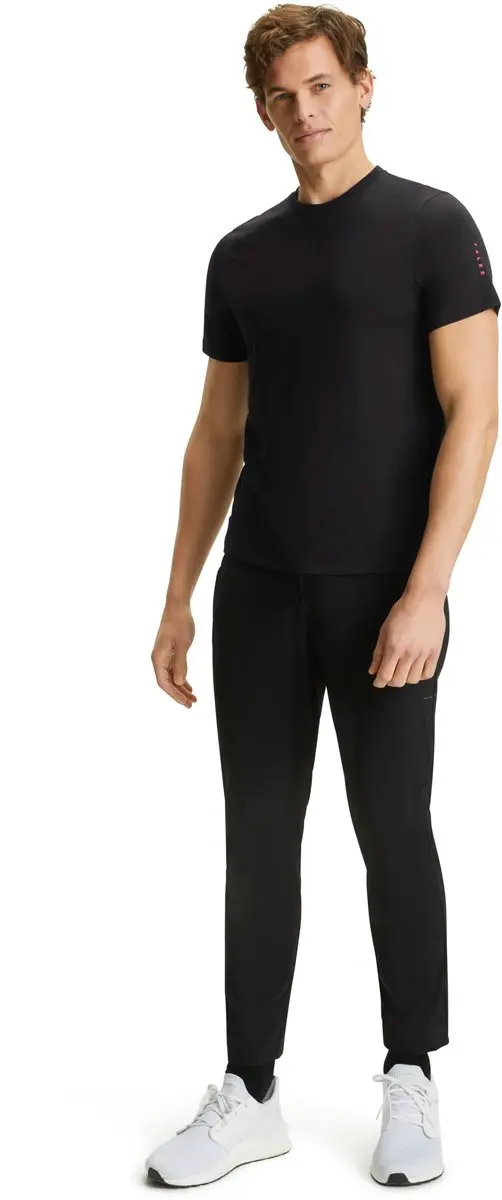 Falke CORE Logo Round Neck Shirt Heren - XXL - Zwart