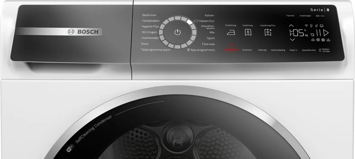 Bosch Serie 8 WQB246D7NL Warmtepompdroger 9 kg - Wit - afbeelding 6 van 6