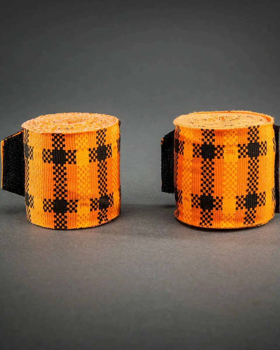 Venum Tartan Boksbandages 450cm - Pompoen Oranje