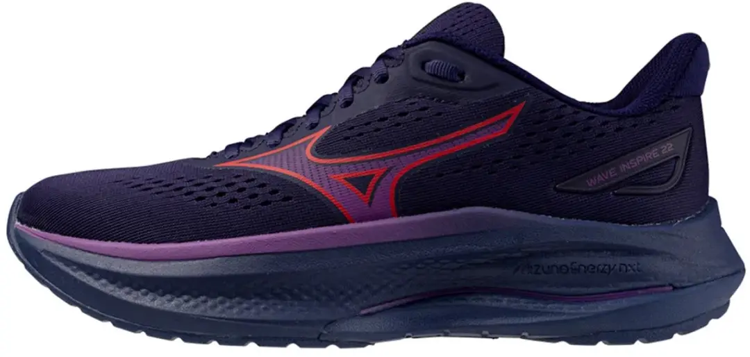 Mizuno Wave Inspire 22 Dames Hardloopschoenen - 40 - Paars/Rood
