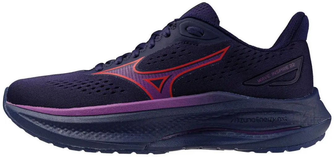 Mizuno Wave Inspire 22 Dames Hardloopschoenen - 40 - Paars/Rood - afbeelding 6 van 6