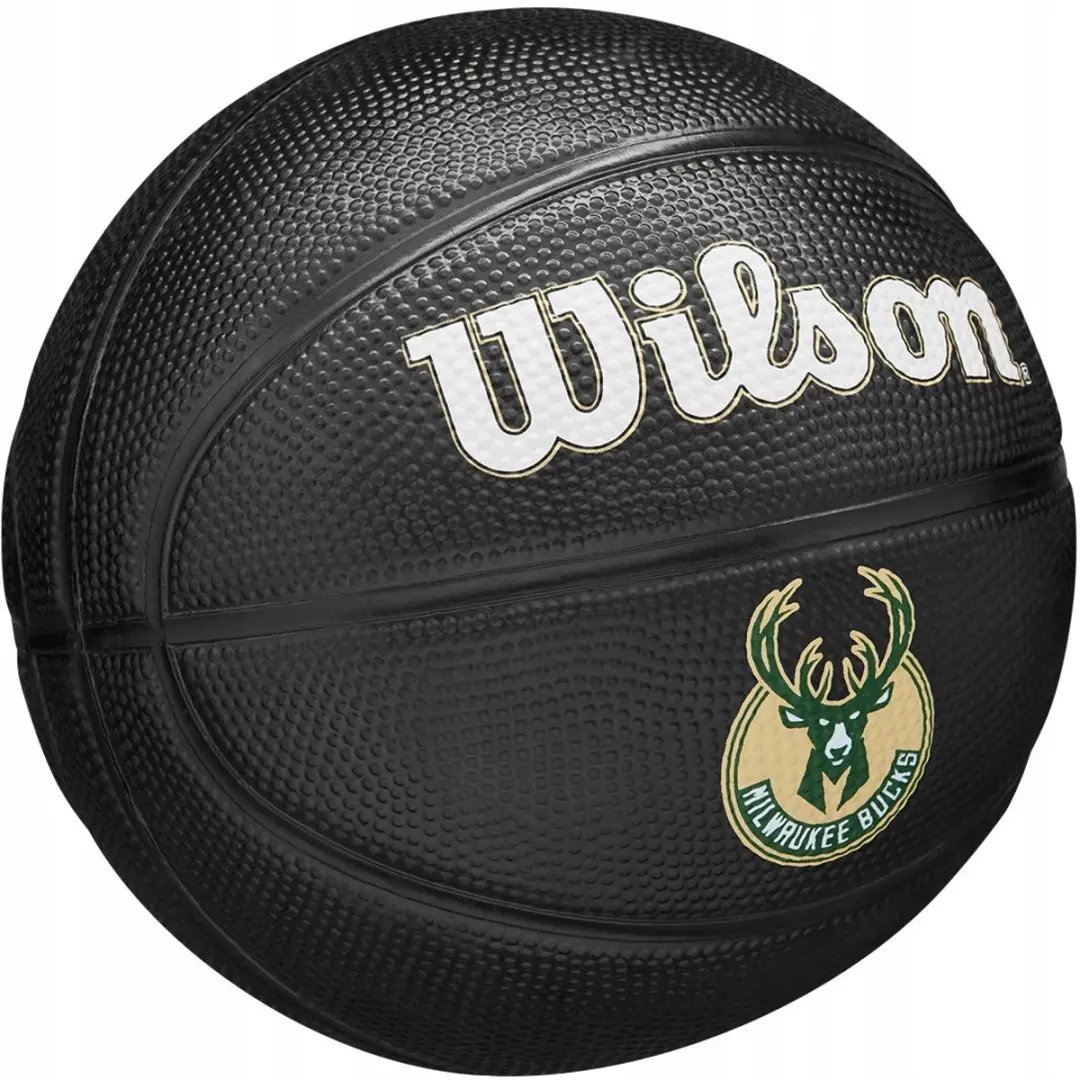 Wilson Milwaukee Bucks Mini Basketbal Maat 3 - Zwart