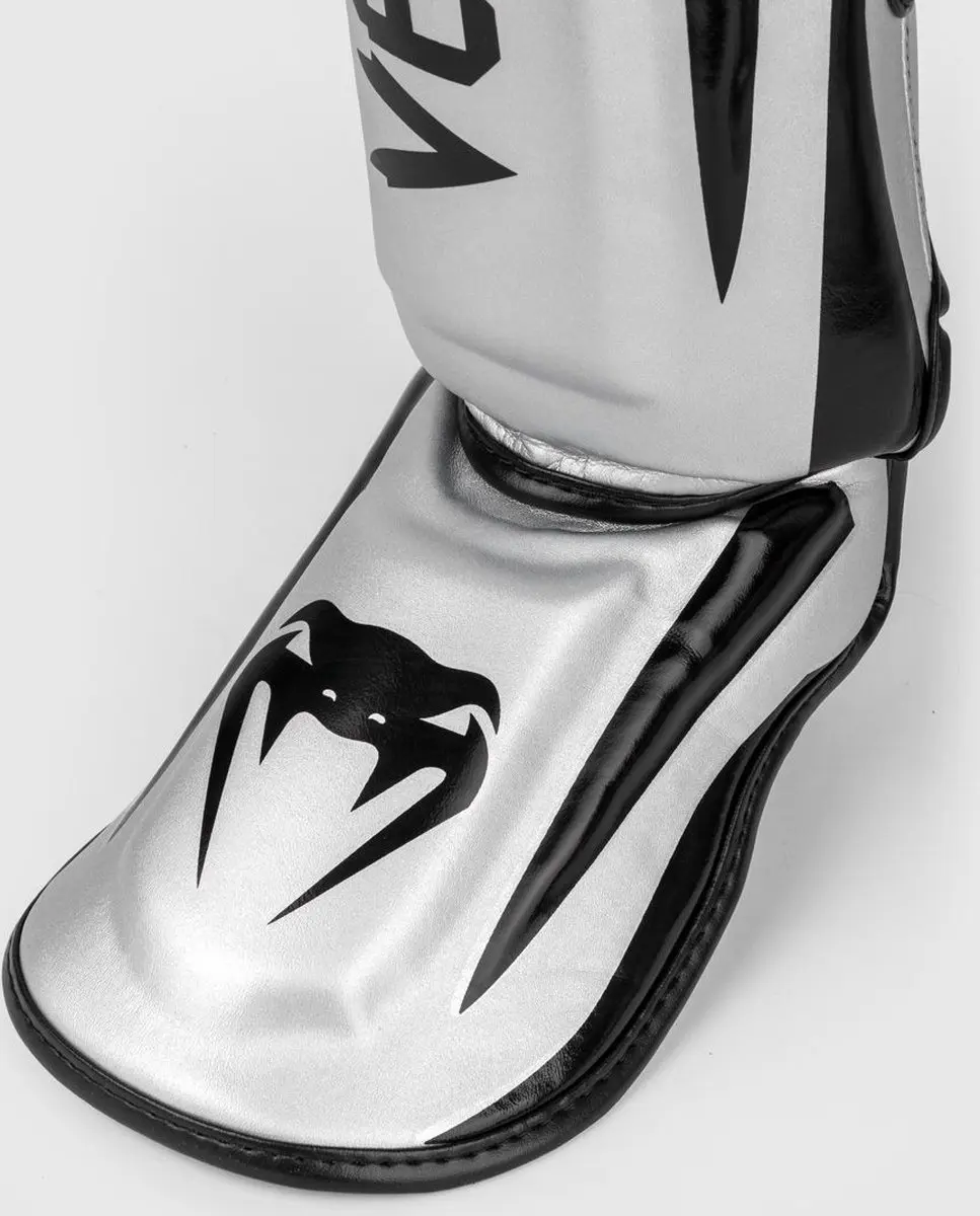 Venum Elite Kickboks Scheenbeschermers XL - Zilver/Zwart