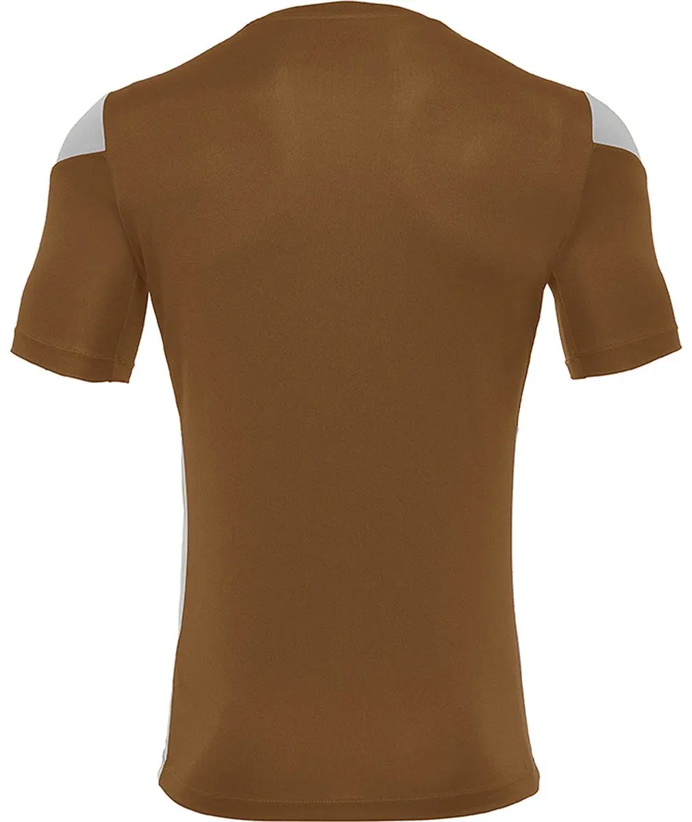 Macron Polis Shirt Korte Mouw Heren - L - Wit/Goud