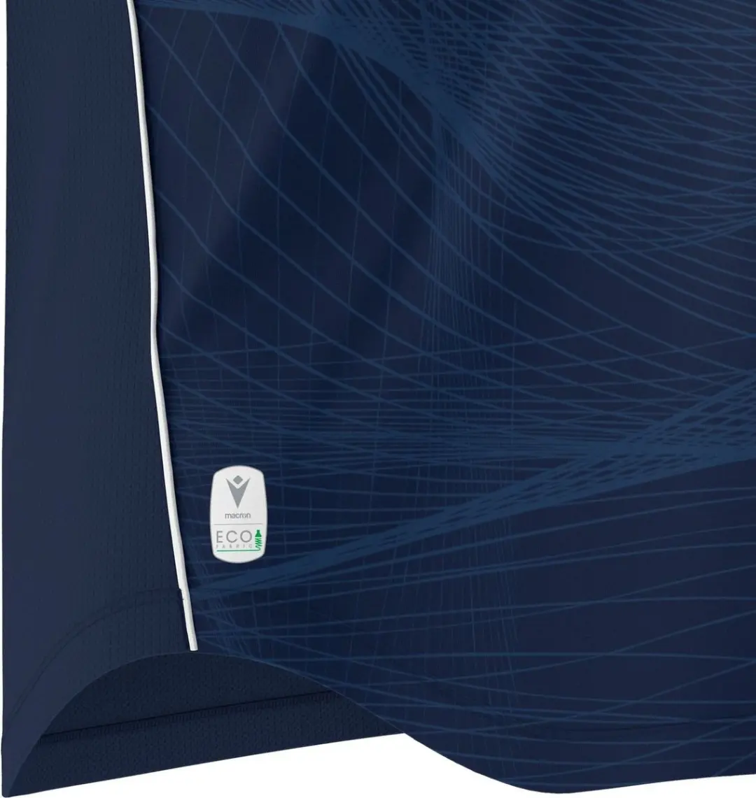 Macron Wyvern Eco Shirt Korte Mouw Kinderen 11-12Y - Marine/Wit