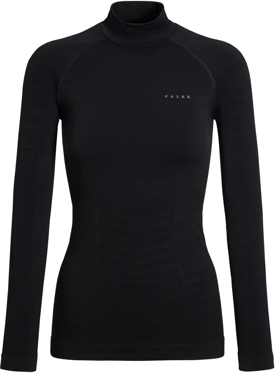 Falke Maximum Warm High Neck Dames Shirt - XL - Zwart