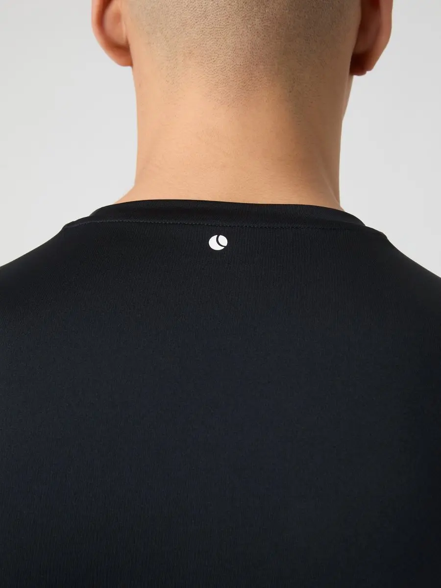 Björn Borg Heren Sportshirt Korte Mouw - M - Zwart/Wit