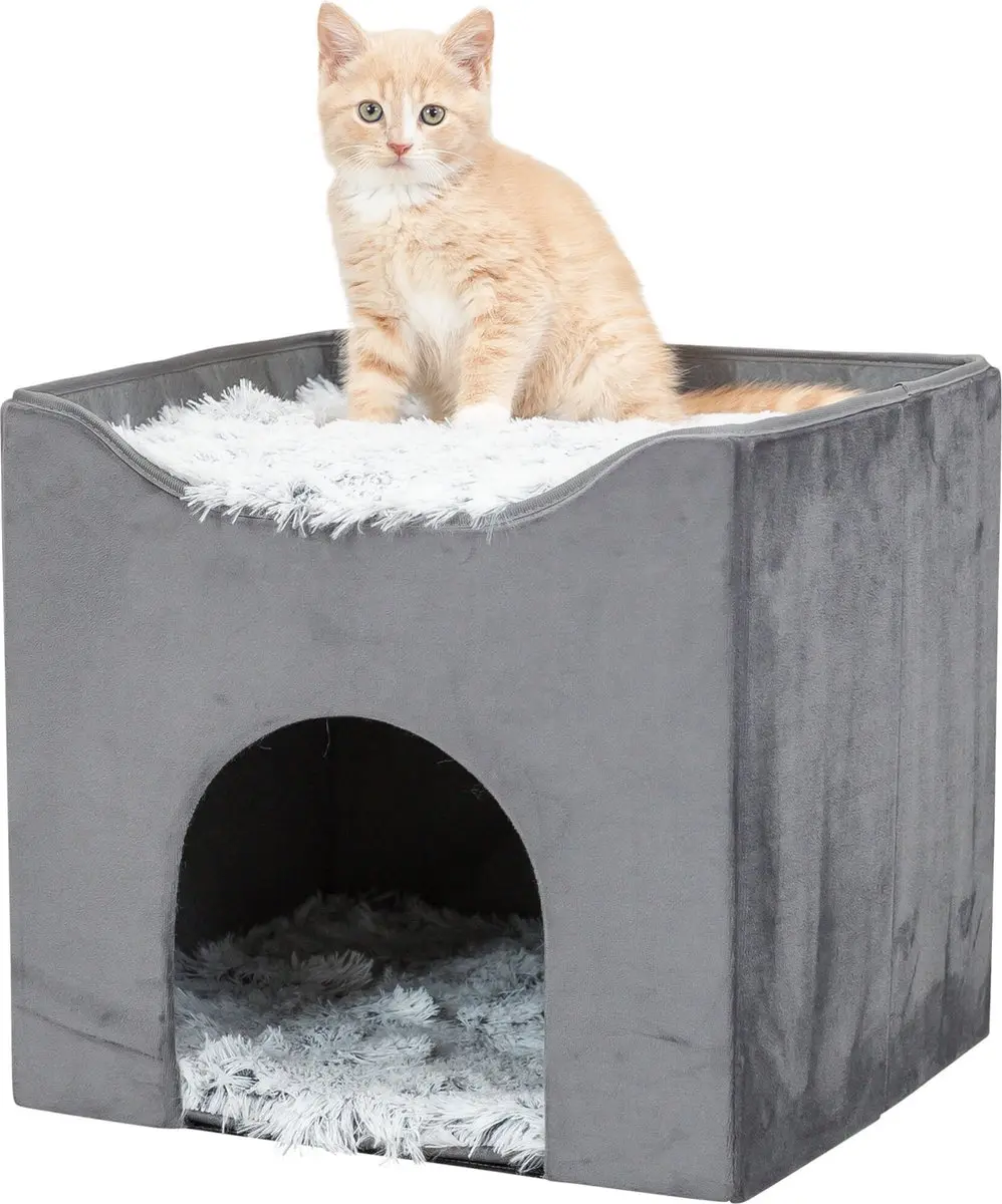 Trixie Kattenhuis Harvey Donkergrijs - 38x38x38cm - afbeelding 6 van 6