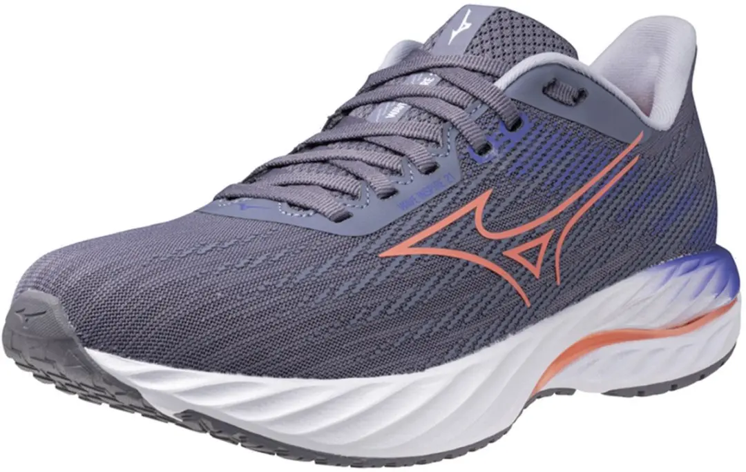 Mizuno Wave Inspire 21 Dames Hardloopschoenen 40.5 - Grijs/Blauw/Orange - afbeelding 6 van 6