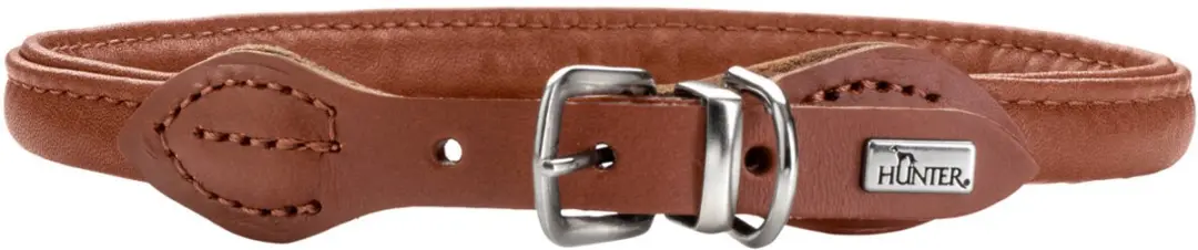 Hunter Hondenhalsband Round & Soft Canadian Cognac