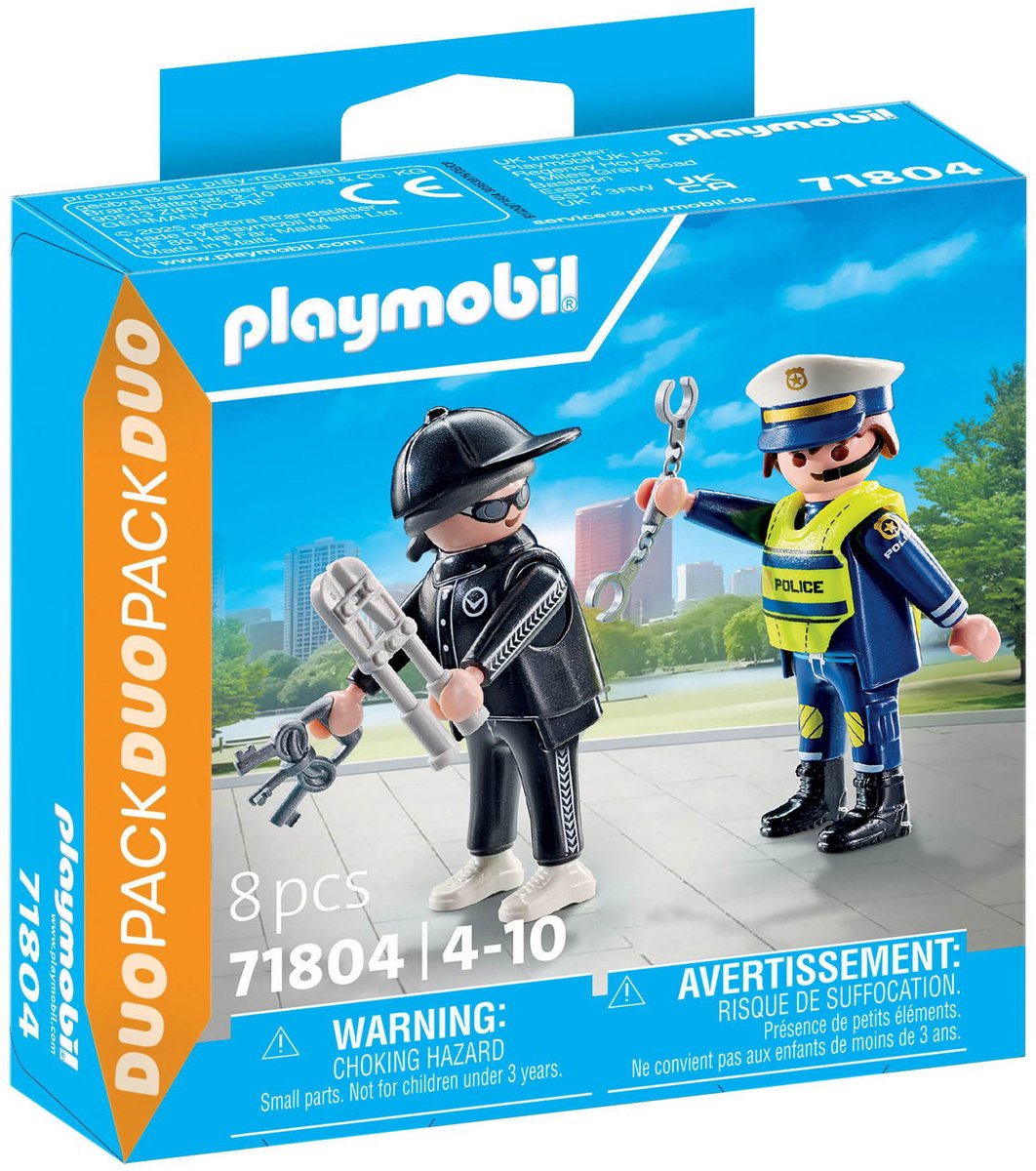 PLAYMOBIL DuoPacks Politieman en inbreker 71804
