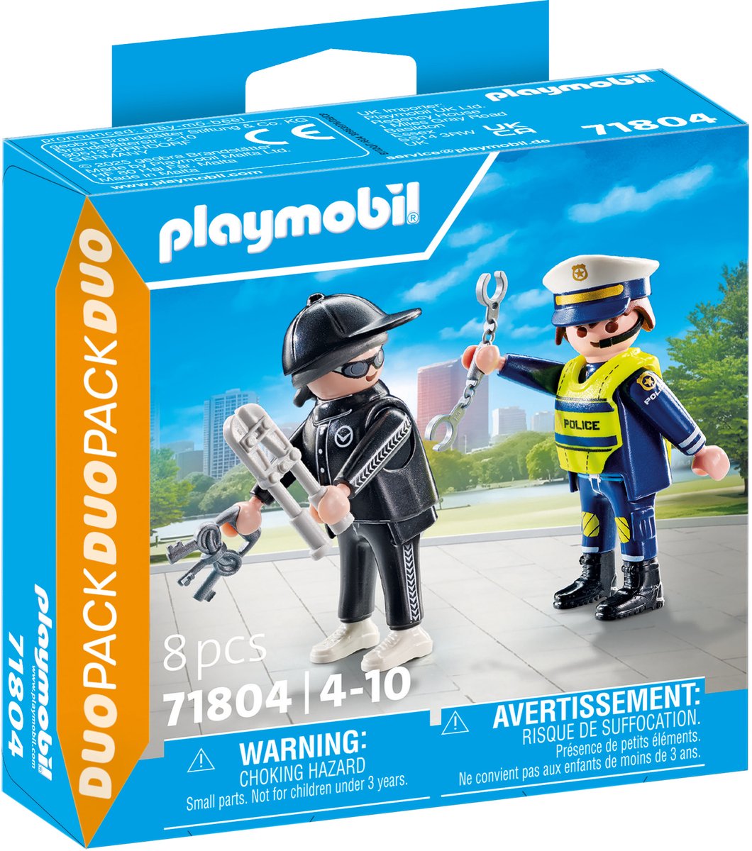 PLAYMOBIL DuoPacks Politieman en inbreker 71804