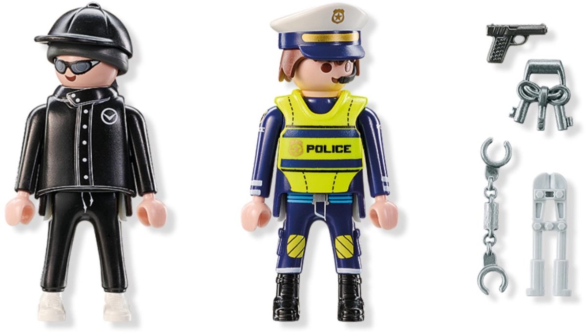PLAYMOBIL DuoPacks Politieman en inbreker 71804