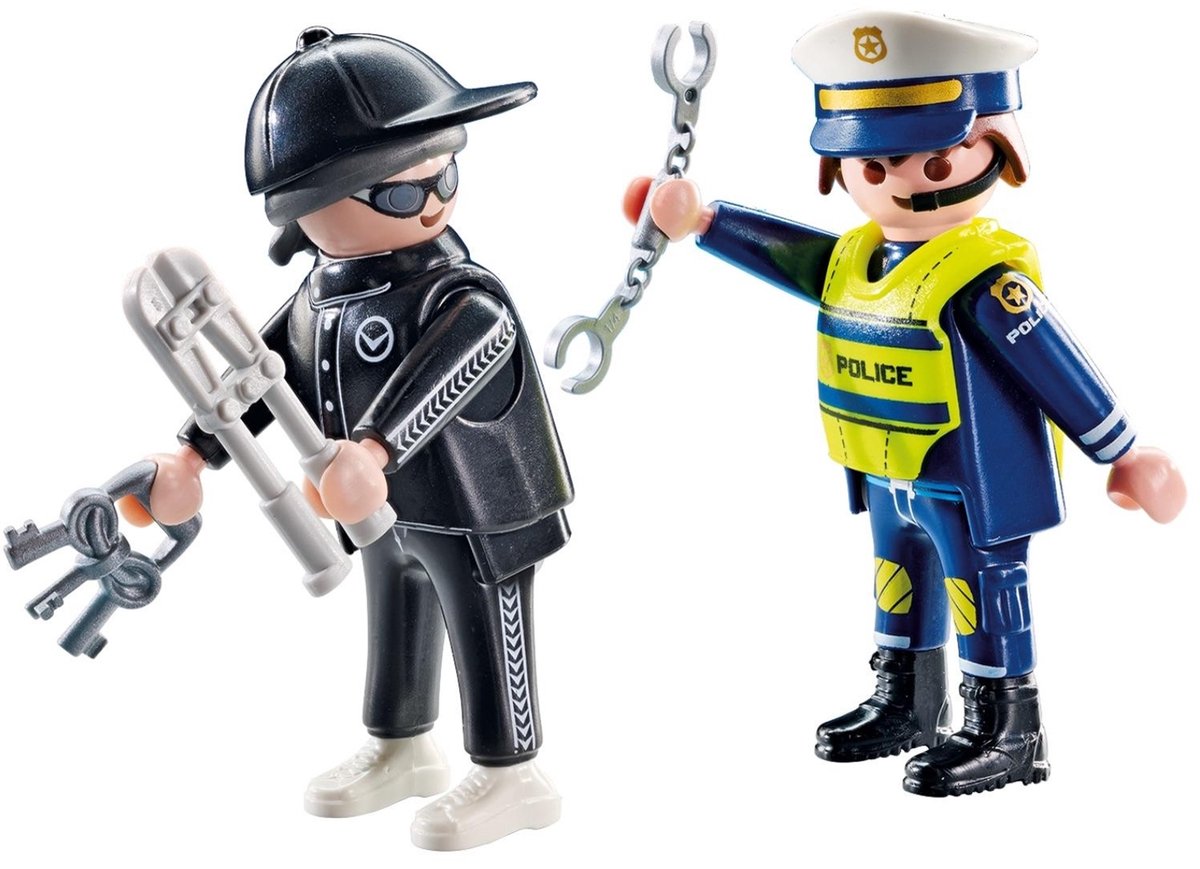 PLAYMOBIL DuoPacks Politieman en inbreker 71804