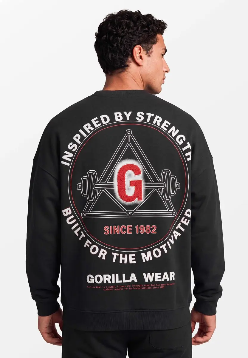 Gorilla Wear Leeds Oversized Sweater - Zwart 2XL