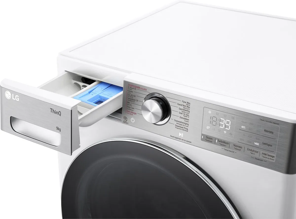 LG F4WR9009S2W Wasmachine 9kg - Wit - afbeelding 6 van 6