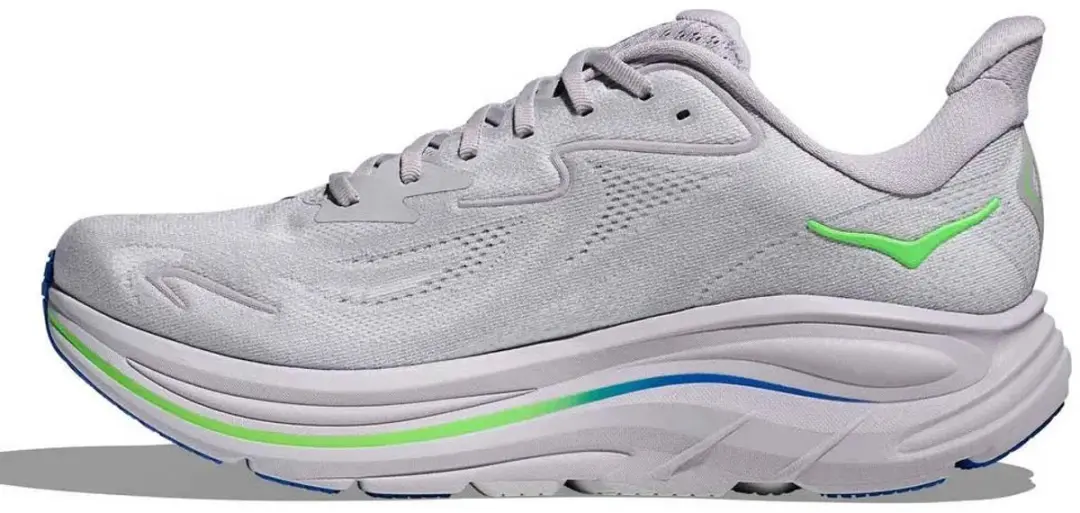 Hoka Clifton 10 Hardloopschoenen - Ash Grey/Neon Green - EU 44 2/3