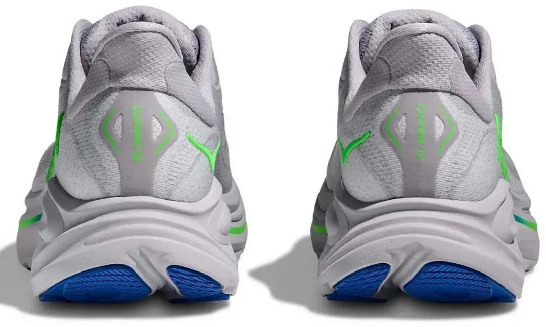 Hoka Clifton 10 Hardloopschoenen - Ash Grey/Neon Green - EU 44 2/3