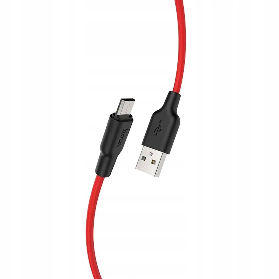 Hoco K025 USB naar MicroUSB Kabel 1m 2.4A - Rood