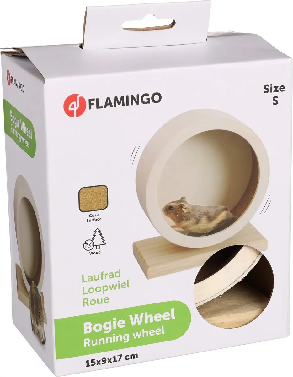 Flamingo Bogie Looprad Hamster - Lichtbruin S