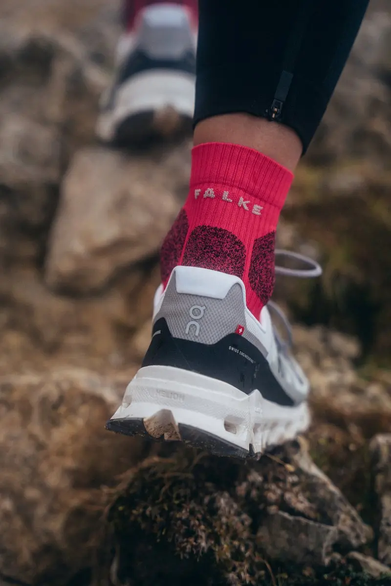 Falke RU Trail Grip Hardloopsokken Dames - Rood - Maat 35-36