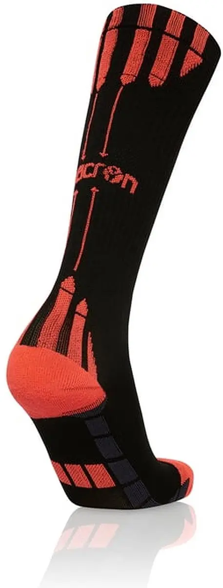 Macron Endurance Loopsokken 43/46 - Zwart/Néon Oranje