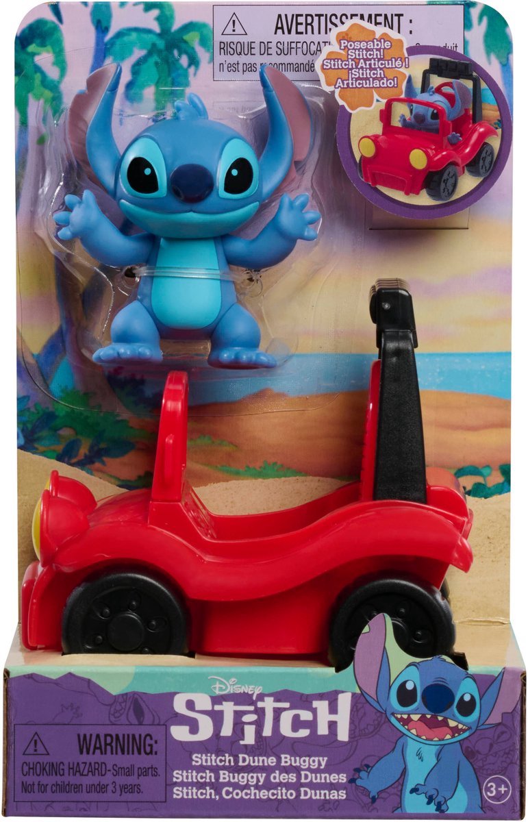 Disney Stitch strandbuggy Stitch figuur - 8 cm groot