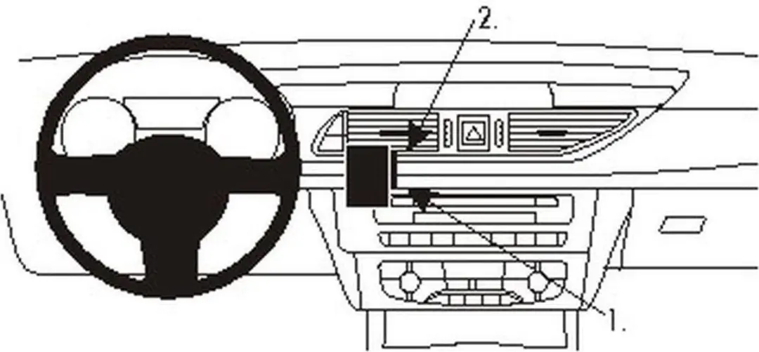 Brodit ProClip Audi A6 11-18 Center Mount - Zwart