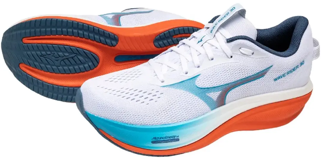 Mizuno Rider 30 Hardloopschoenen - EU 40 - Wit/Blauw/Orange
