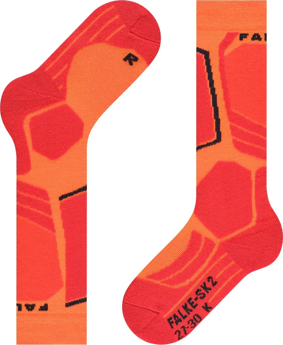 Falke SK2 Skisokken Kinderen - Dikke Wol - Maat 35-38 - Oranje