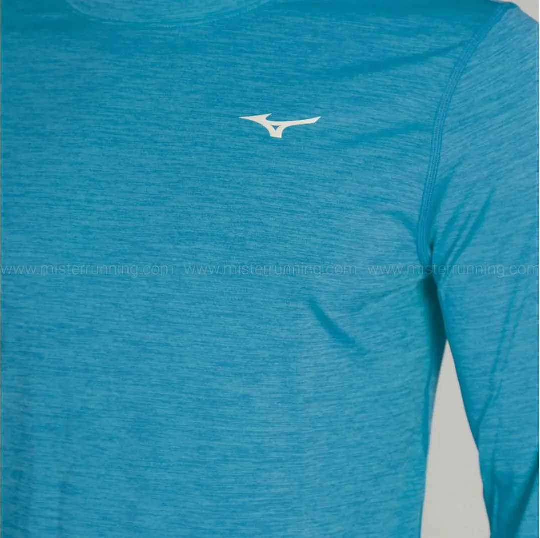 Mizuno Impulse Core Longsleeve Shirt Heren - L - Turquoise
