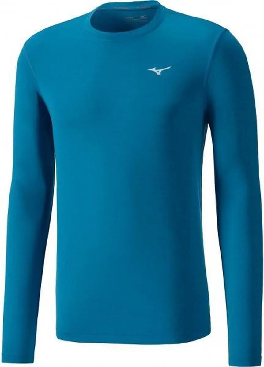 Mizuno Impulse Core Longsleeve Shirt Heren - L - Turquoise