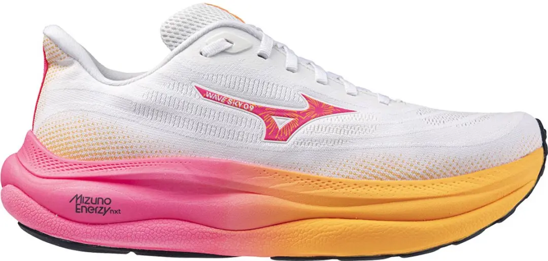 Mizuno Wave Sky 9 J1GD2554-01 Hardloopschoenen Heren - 42.5 - Wit/Roze
