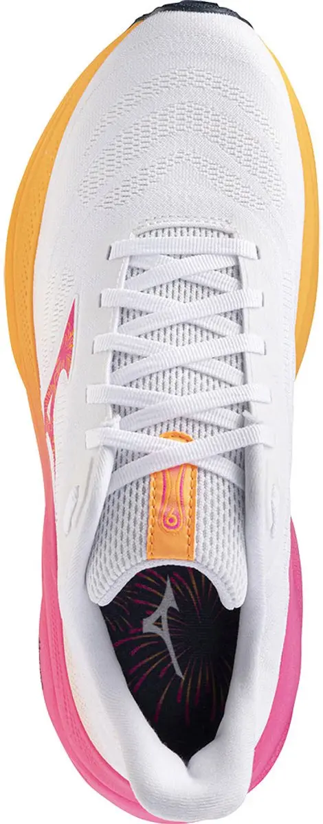 Mizuno Wave Sky 9 J1GD2554-01 Hardloopschoenen Heren - 42.5 - Wit/Roze - afbeelding 6 van 6