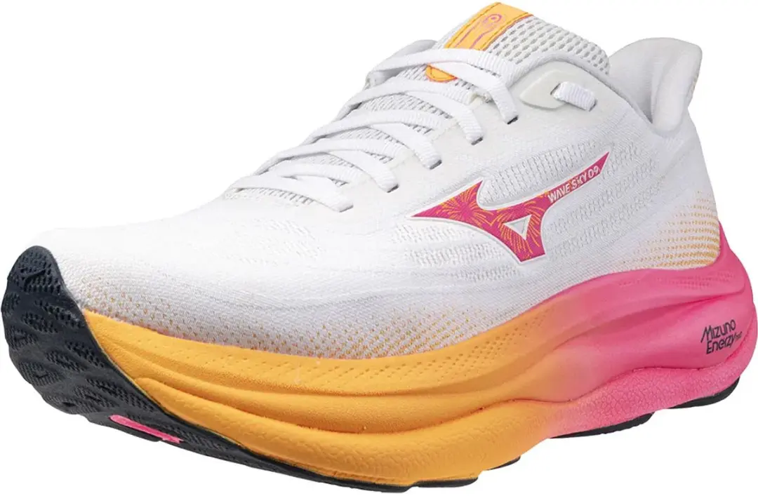 Mizuno Wave Sky 9 J1GD2554-01 Hardloopschoenen Heren - 42.5 - Wit/Roze