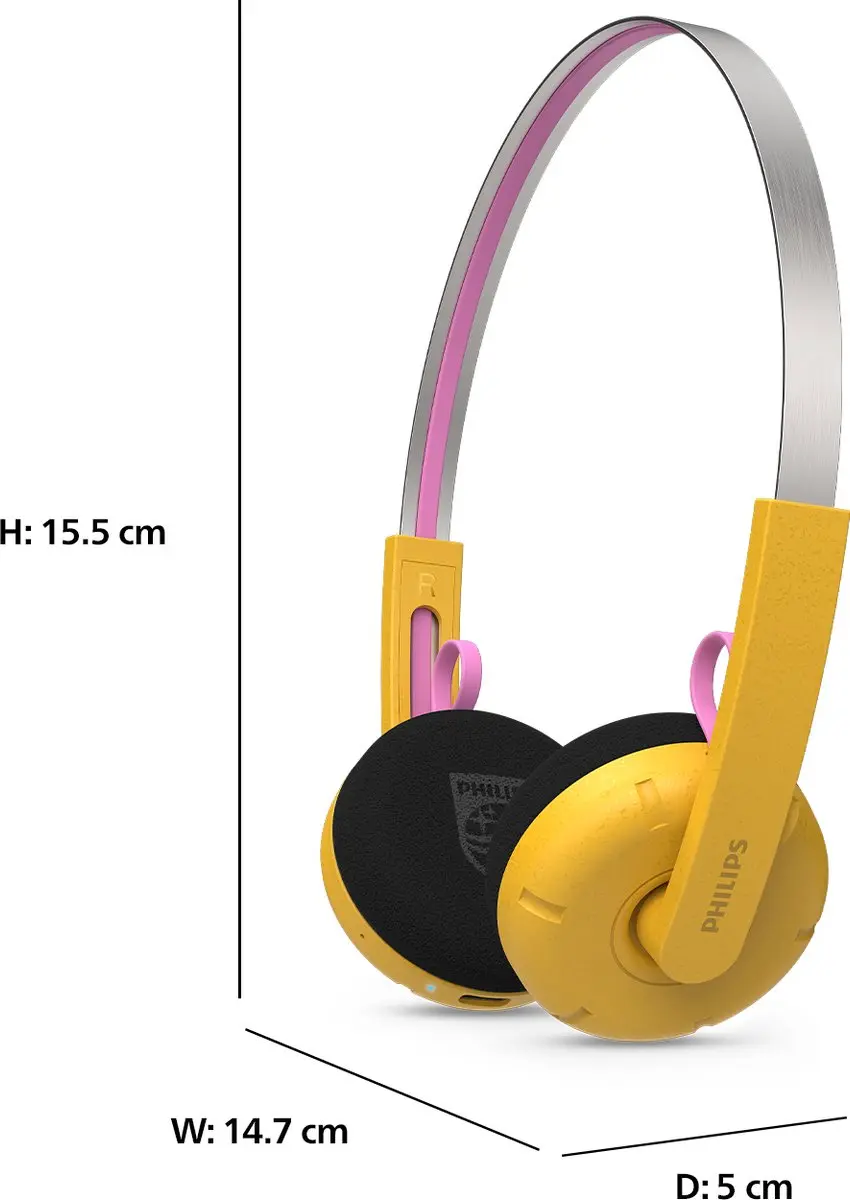 Philips TAMS1YL/00 De Ringo Duo On-Ear Koptelefoon - Geel - afbeelding 2 van 6