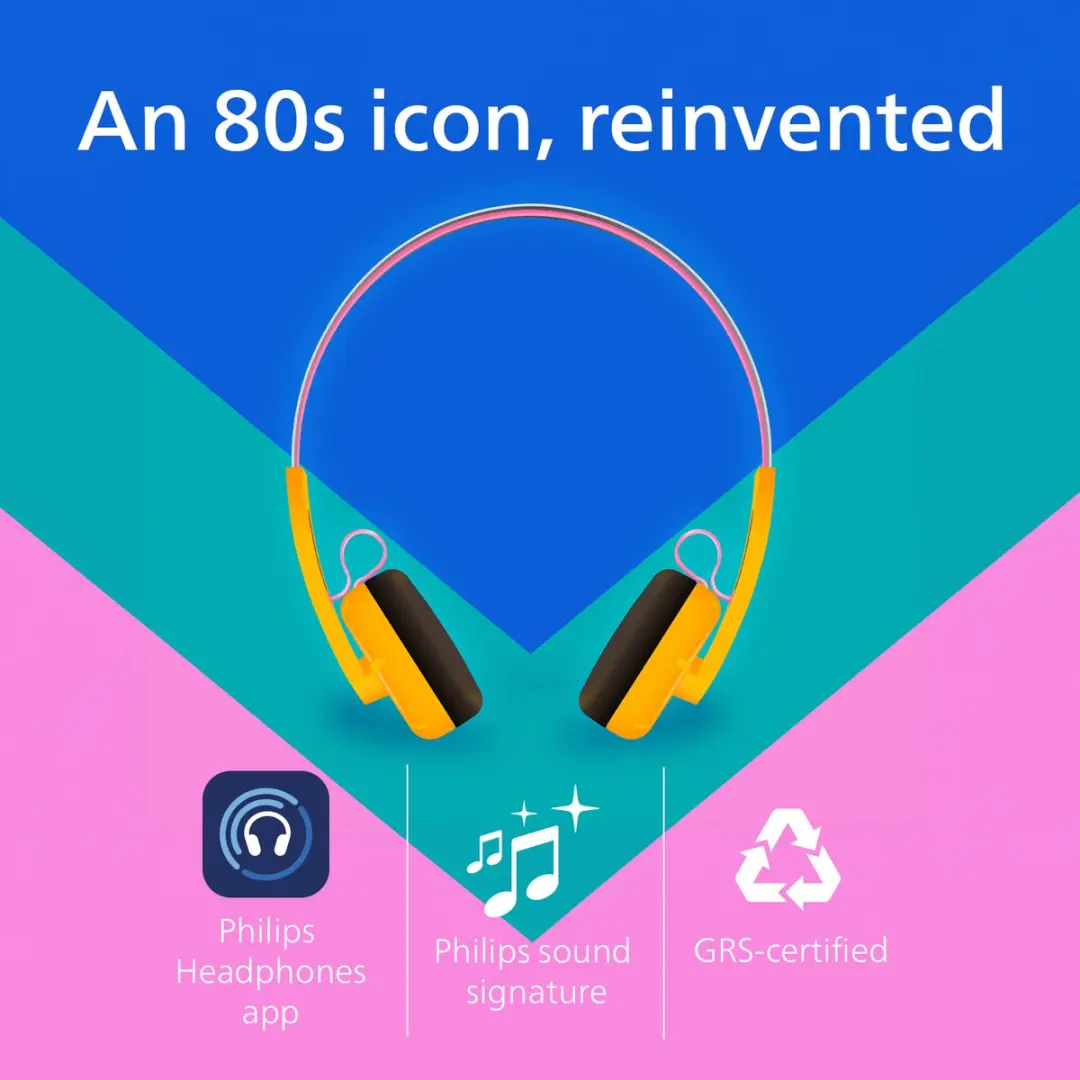 Philips TAMS1YL/00 De Ringo Duo On-Ear Koptelefoon - Geel - afbeelding 4 van 6