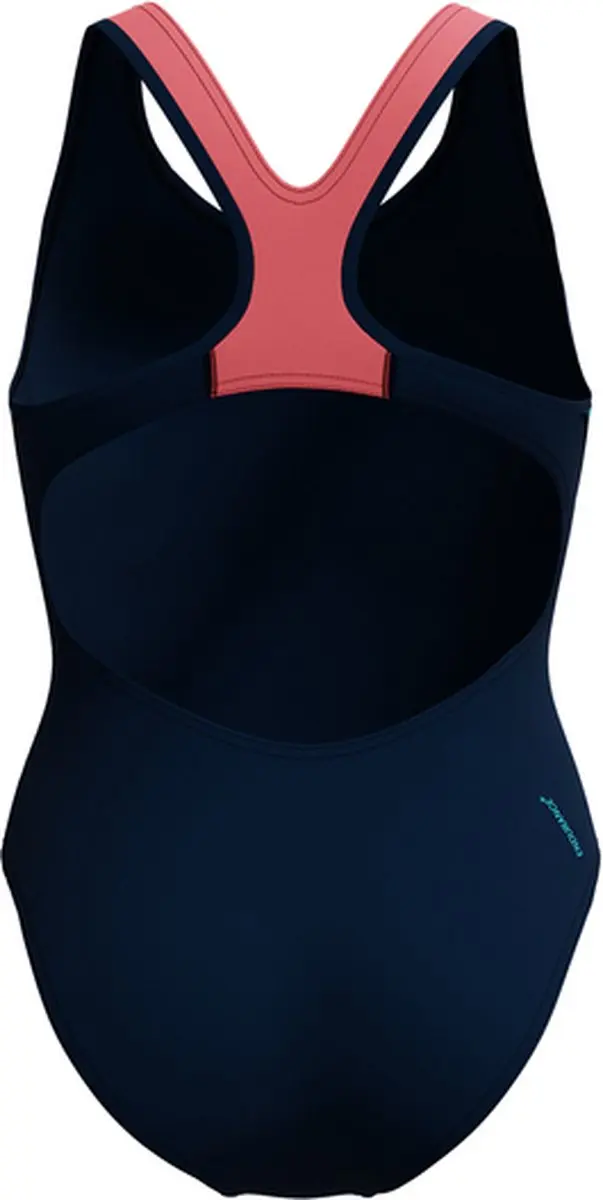 Speedo Placement Laneback Dames Sportbadpak - Marine/Oranje