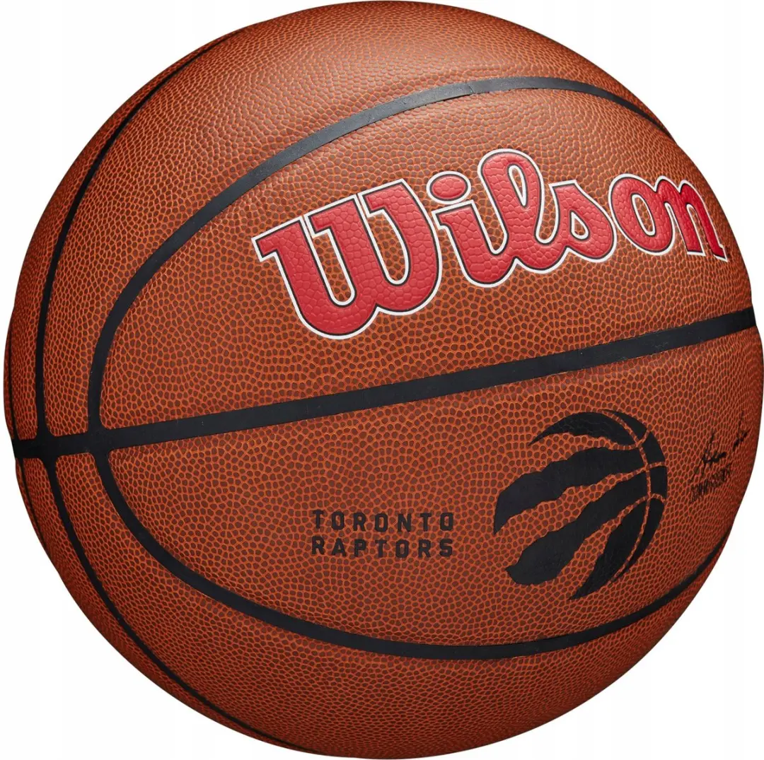 Wilson NBA Team Alliance Toronto Raptors Basketbal Maat 7 - Rood - afbeelding 6 van 6