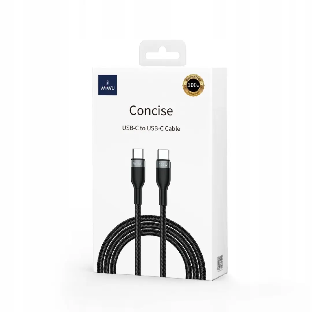 WiWu USB-C Kabel 100W 1m - Zwart