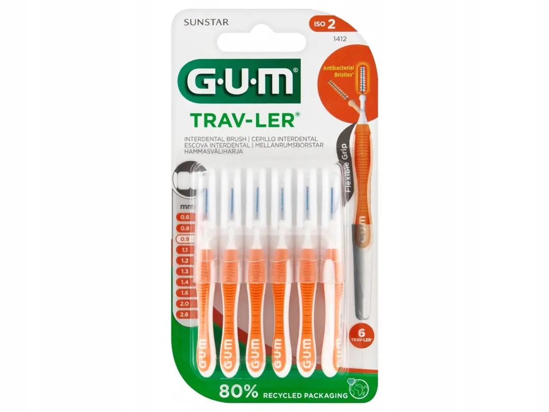 Gum Trav-Ler Interdentale Borstelharen 0,9mm - 18 Stuks - afbeelding 4 van 5