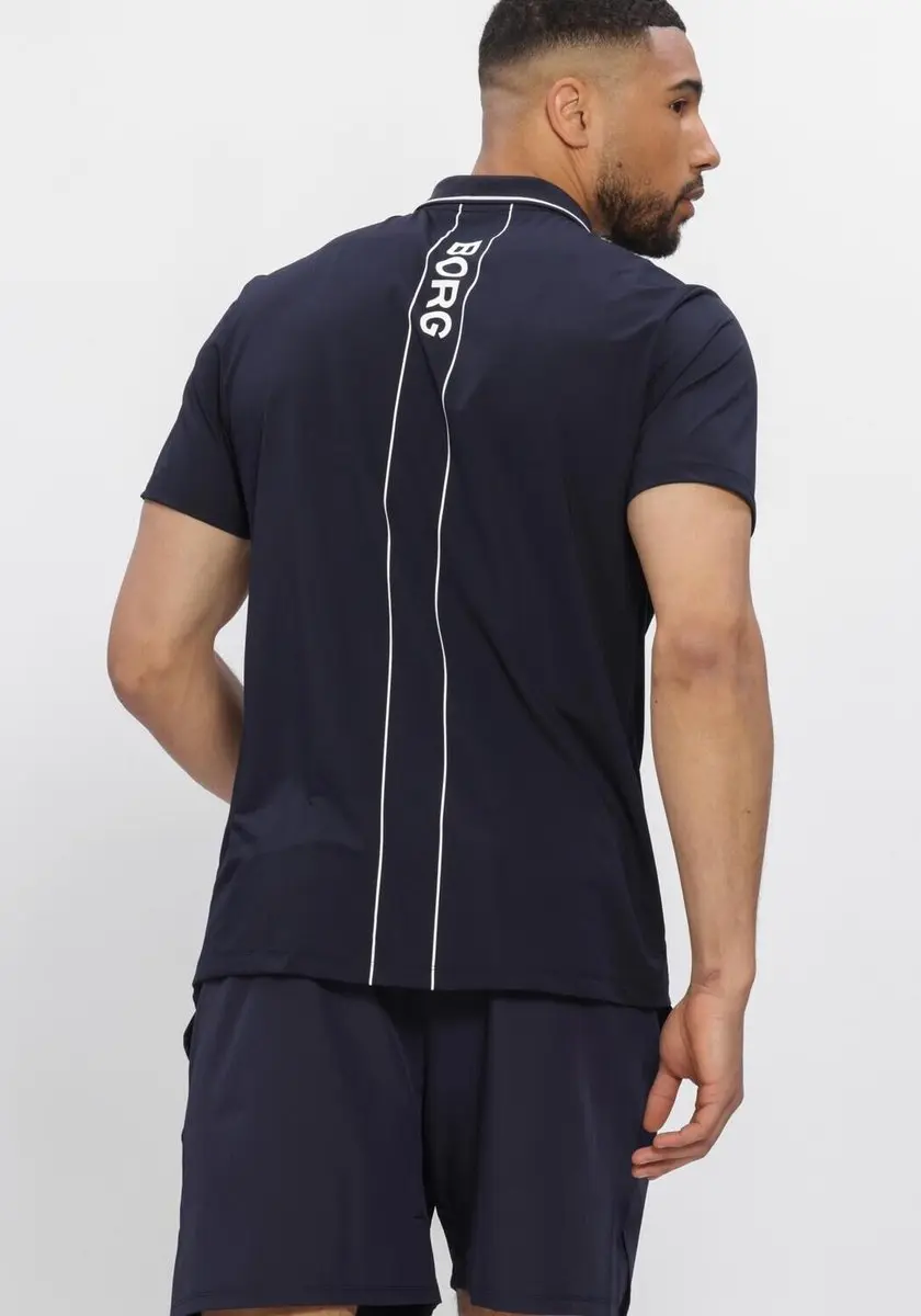 Björn Borg Ace Polo Heren - XL - Donkerblauw/Wit