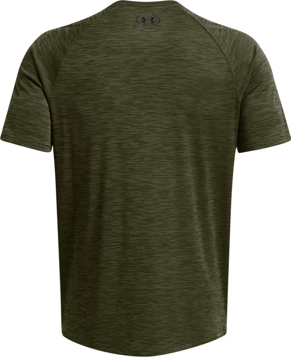 Under Armour UA Tech Textured SS-GRN Heren Sportshirt - Marine OD Groen