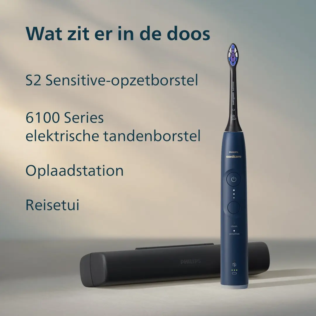 Philips Sonicare 6100 HX7403/08 Elektrische Tandenborstel - Blauw