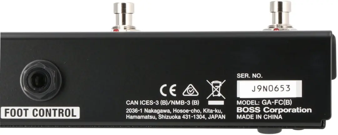 BOSS GA-FC Voetcontroller - Zwart - afbeelding 3 van 6