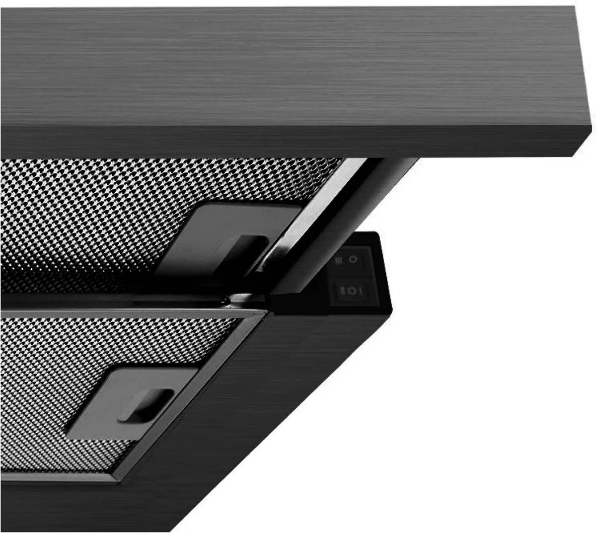 Inventum AKV6004ZWA vlakscherm afzuigkap 60 cm - Afzuigcapaciteit 325 m3/h - Geschikt voor grote keuken - 3 standen - Ledspots - Luchtafvoer en recirculatie - Zwart