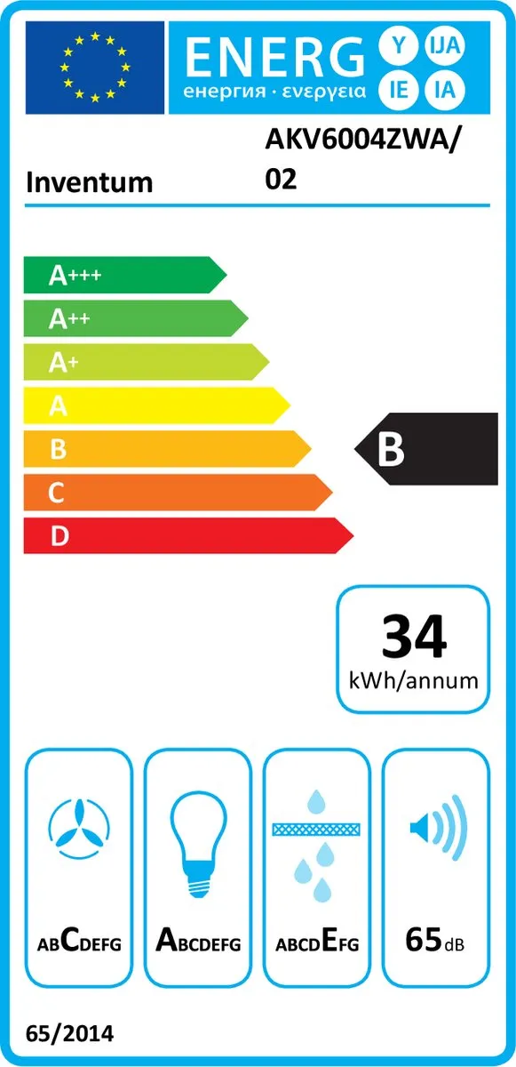 Inventum AKV6004ZWA vlakscherm afzuigkap 60 cm - Afzuigcapaciteit 325 m3/h - Geschikt voor grote keuken - 3 standen - Ledspots - Luchtafvoer en recirculatie - Zwart