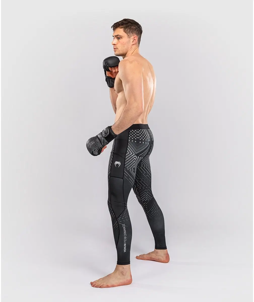 Venum Midnight Fury Spats Compressielegging XXL - Zwart/Grijs/Zilver
