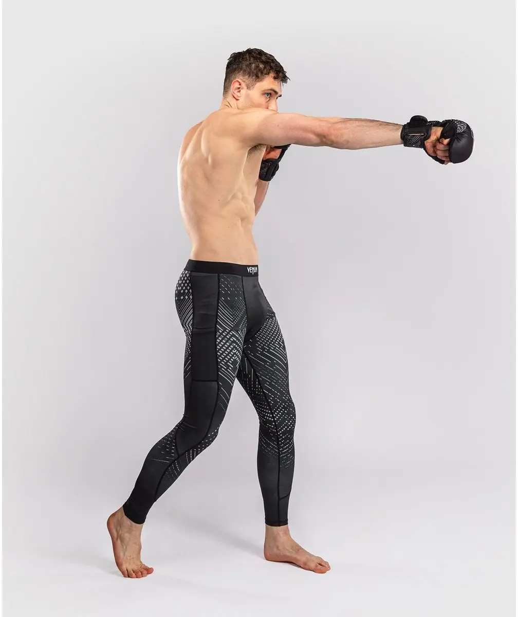 Venum Midnight Fury Spats Compressielegging XXL - Zwart/Grijs/Zilver